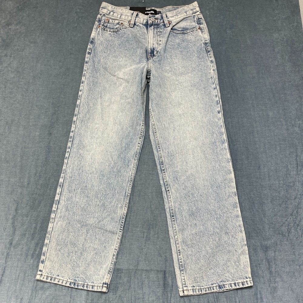RSQ Baggy Jeans Womens 28x32 Blue Denim Light Wash Straight Leg Casual Trendy